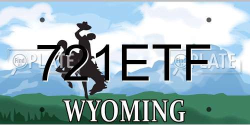 721ETF Wyoming License Plate