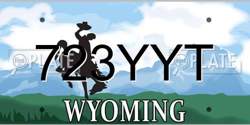 723YYT Wyoming License Plate