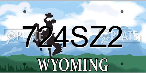 724SZ2 Wyoming License Plate