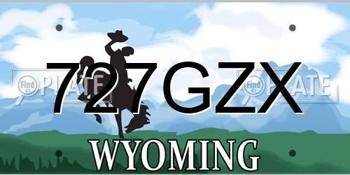 727GZX Wyoming License Plate