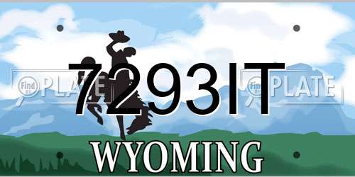 7293IT Wyoming License Plate