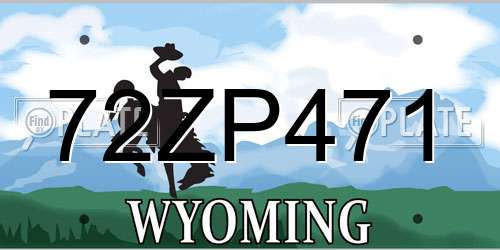 72ZP471 Wyoming License Plate