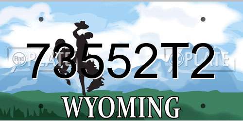 73552T2 Wyoming License Plate