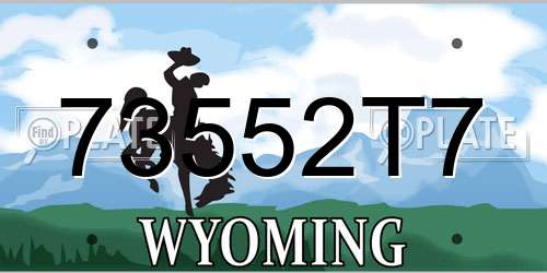 73552T7 Wyoming License Plate