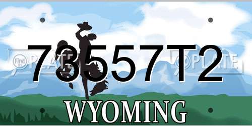 73557T2 Wyoming License Plate