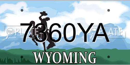 7360YA Wyoming License Plate