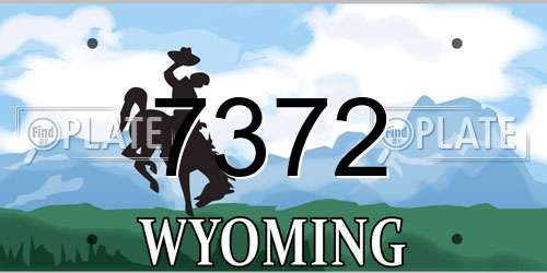 7372 Wyoming License Plate