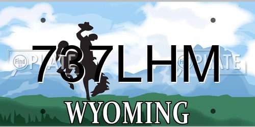 737LHM Wyoming License Plate