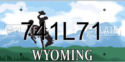 741L71 Wyoming License Plate