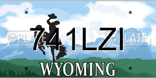 741LZI Wyoming License Plate