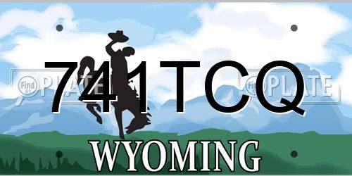 741TCQ Wyoming License Plate