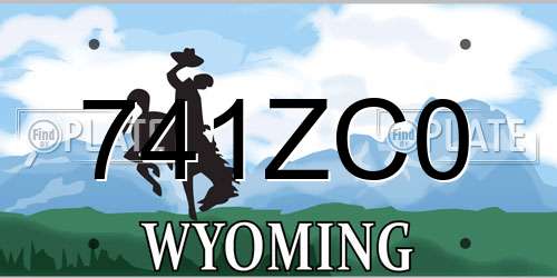 741ZC0 Wyoming License Plate
