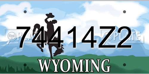 74414Z2 Wyoming License Plate