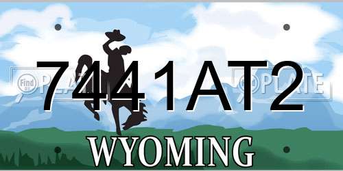 7441AT2 Wyoming License Plate