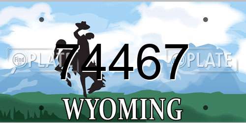 74467 Wyoming License Plate
