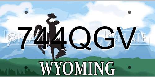 744QGV Wyoming License Plate