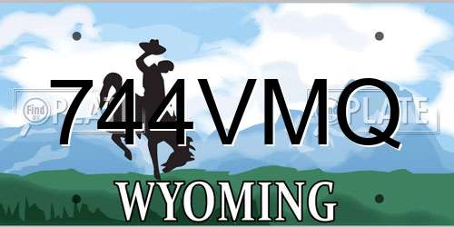 744VMQ Wyoming License Plate