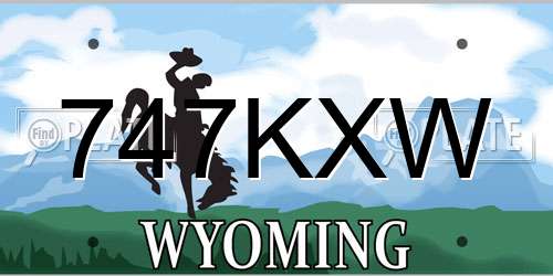 747KXW Wyoming License Plate