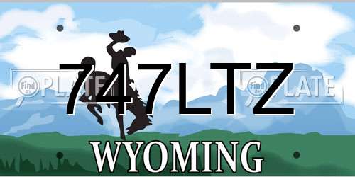 747LTZ Wyoming License Plate