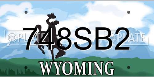 748SB2 Wyoming License Plate