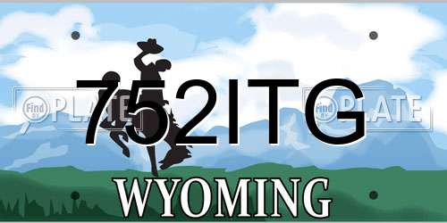 752ITG Wyoming License Plate