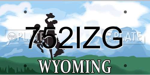 752IZG Wyoming License Plate