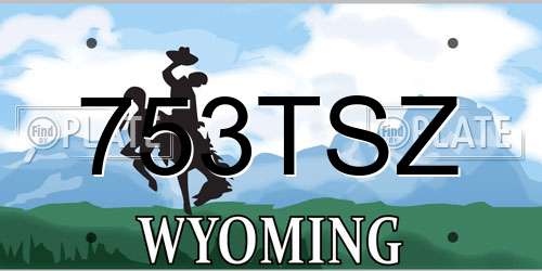 753TSZ Wyoming License Plate
