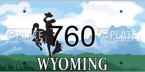 760 Wyoming License Plate