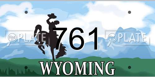 761 Wyoming License Plate