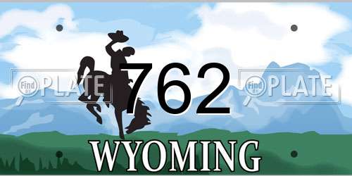 762 Wyoming License Plate