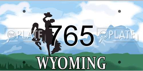 765 Wyoming License Plate