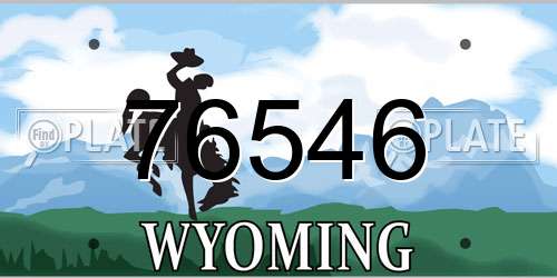 76546 Wyoming License Plate