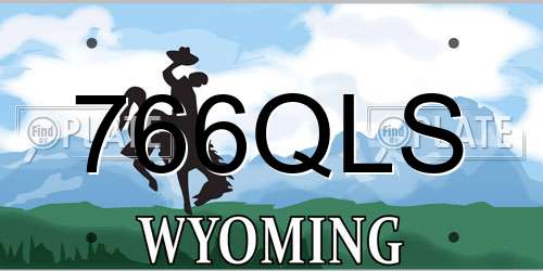766QLS Wyoming License Plate