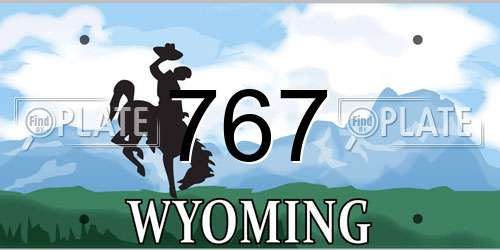 767 Wyoming License Plate