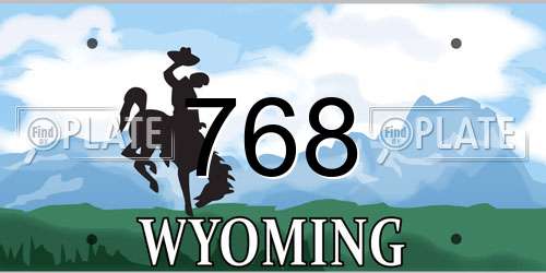 768 Wyoming License Plate
