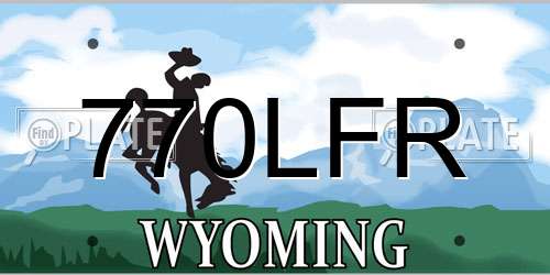 770LFR Wyoming License Plate