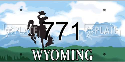 771 Wyoming License Plate