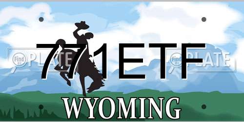 771ETF Wyoming License Plate