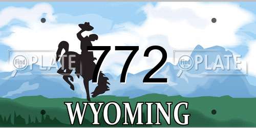 772 Wyoming License Plate