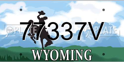 77337V Wyoming License Plate