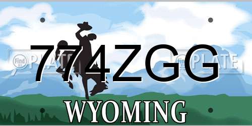 774ZGG Wyoming License Plate