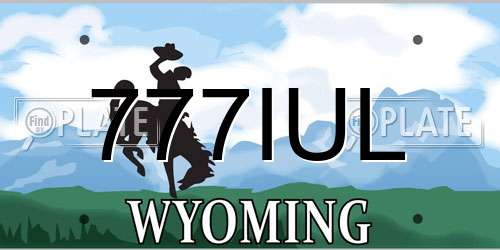 777IUL Wyoming License Plate