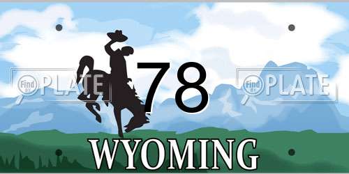 78 Wyoming License Plate