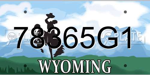 78365G1 Wyoming License Plate