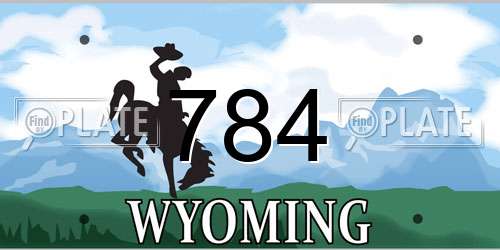 784 Wyoming License Plate