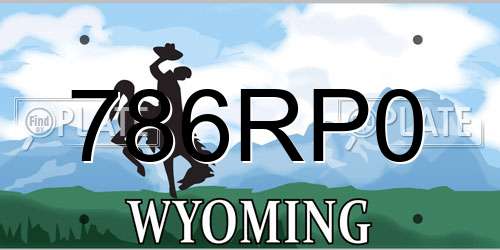 786RP0 Wyoming License Plate