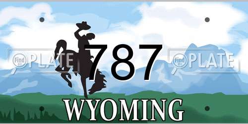 787 Wyoming License Plate