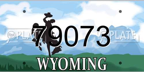 79073 Wyoming License Plate