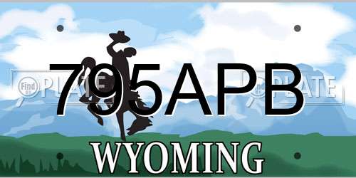795APB Wyoming License Plate