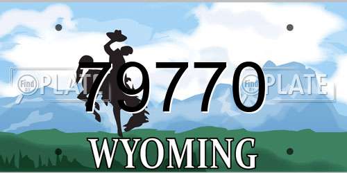 79770 Wyoming License Plate